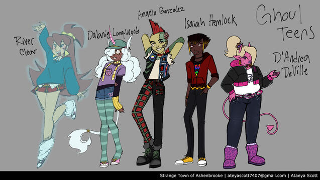 Ghoul Teens (True forms) | Digital art-Clip Studio Paint | July 26, 2025
