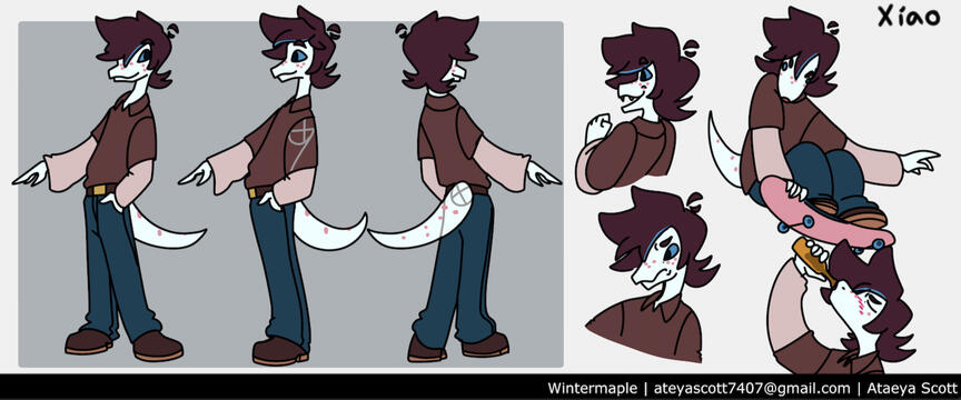 Xiao Character Sheet | Digital art created using Clip Studio Paint | April 12, 2024