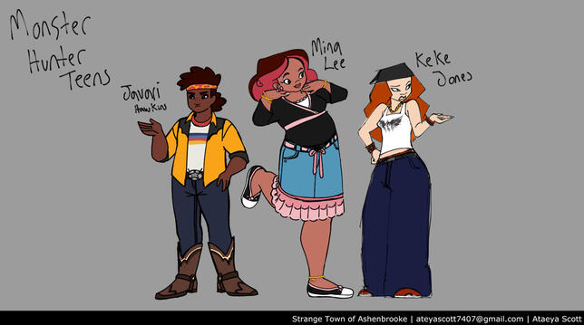 Monster Hunter Teens | Digital art-Clip Studio Paint | July 26, 2025